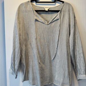 Caslon Tie Front Sailor Collar Tunic